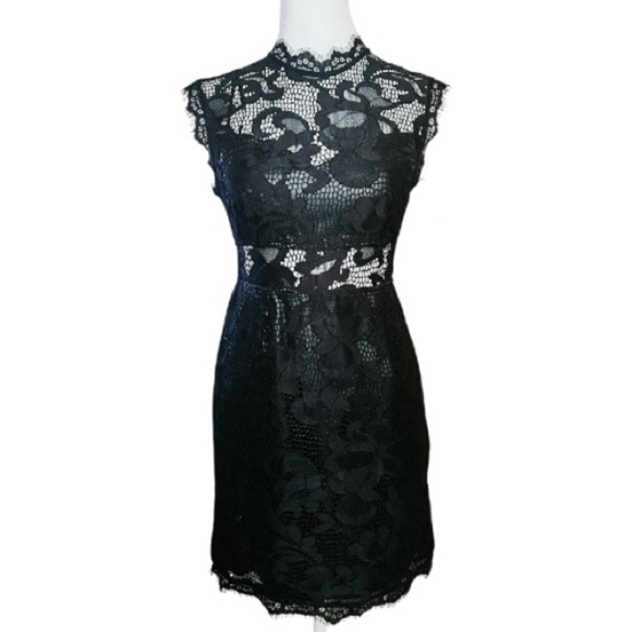Bodycon Black Floral Patchworks dress in size S - Picture 2 of 5